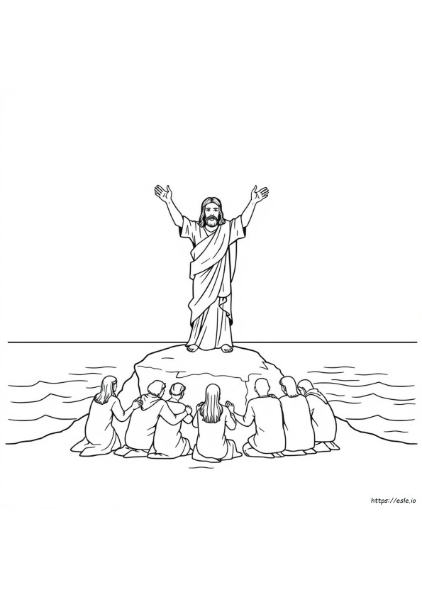 Gambar Mewarnai Kebangkitan Yesus Kristus