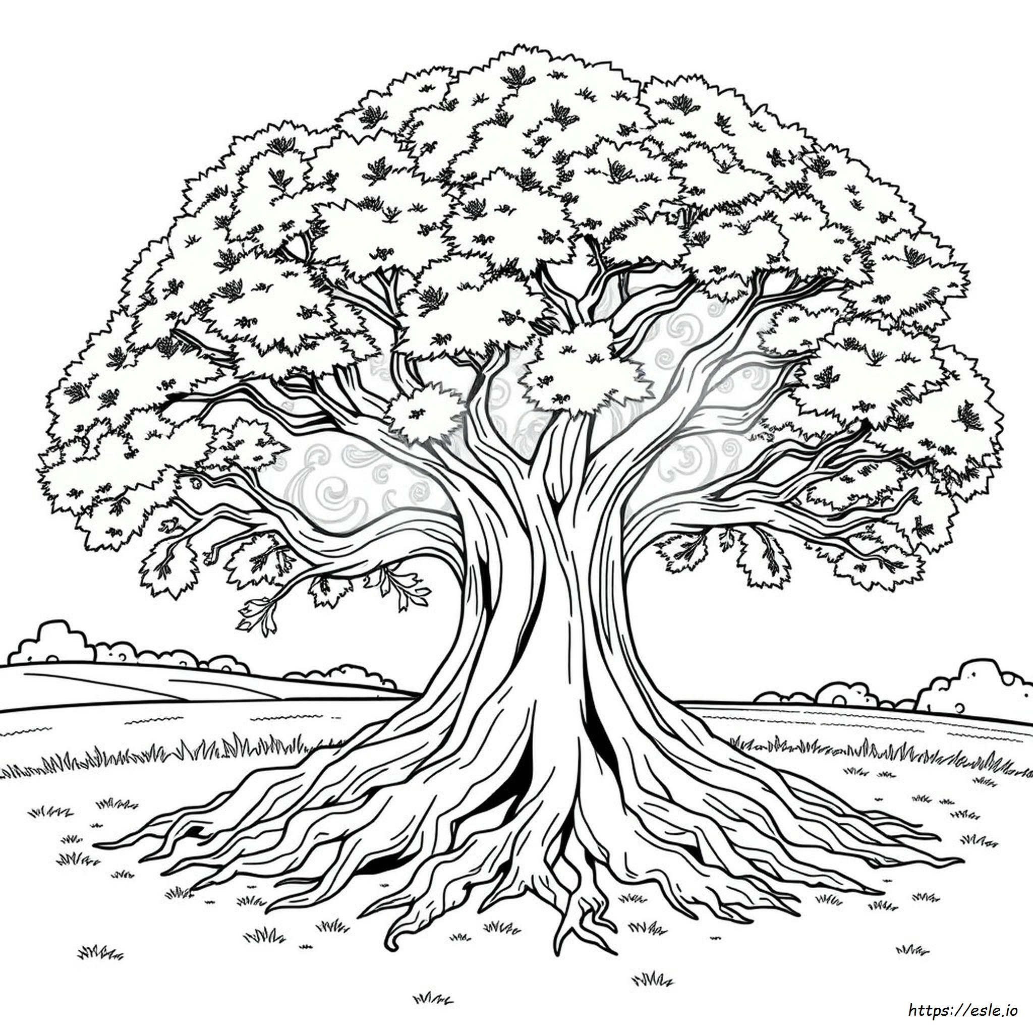 Mahogany Tree Coloring Page