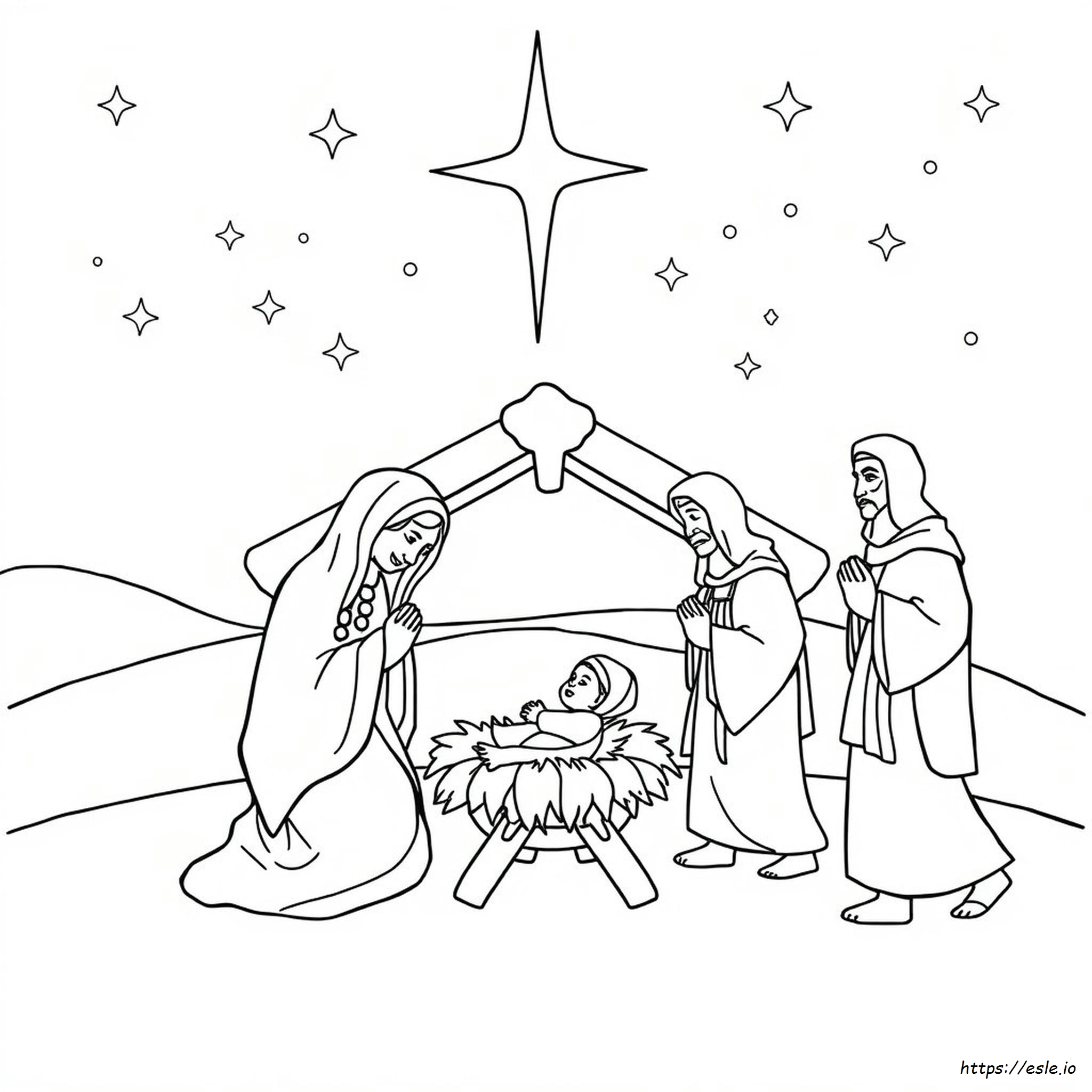 Christmas Nativity Colouring Pages