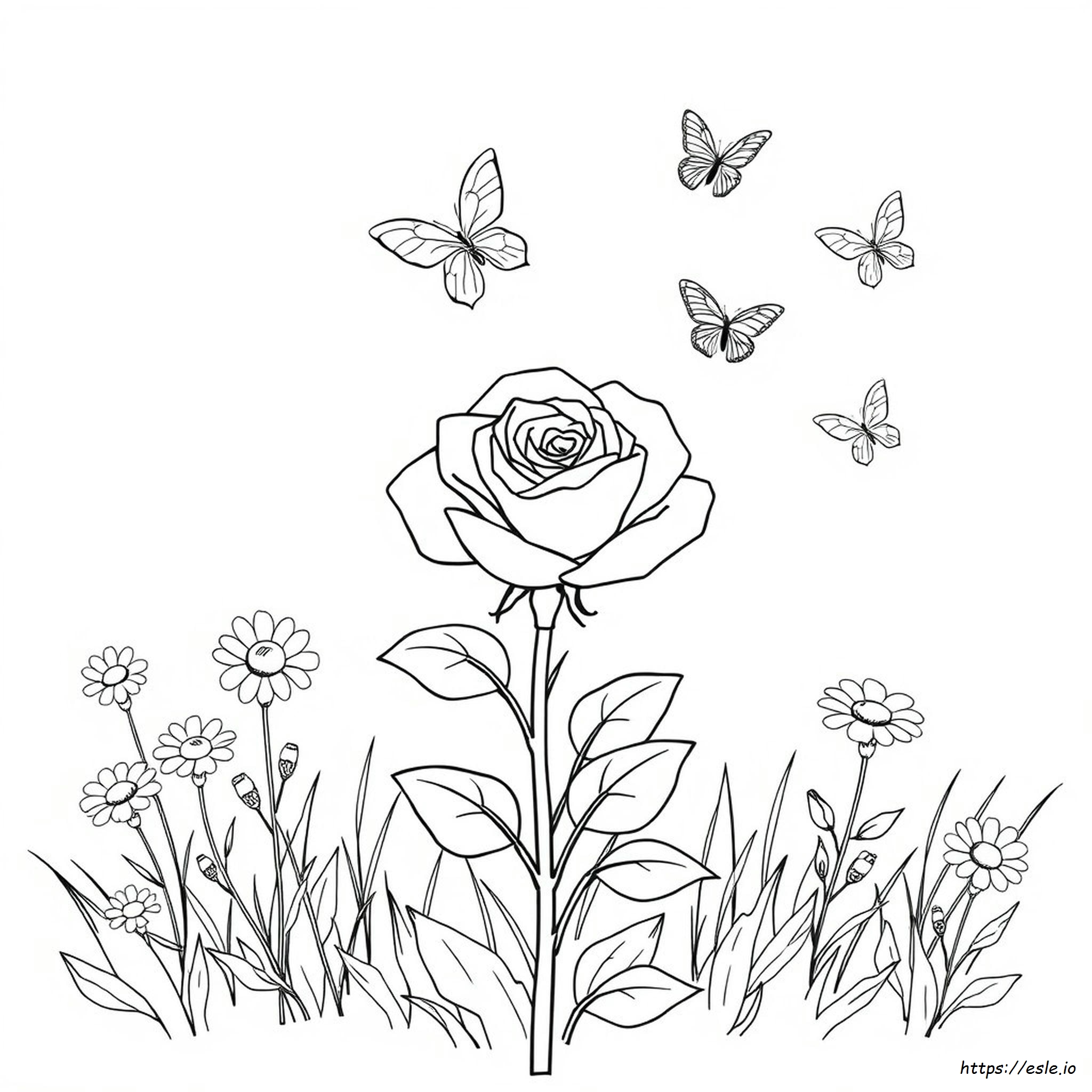 Rose Coloring Pages Printable