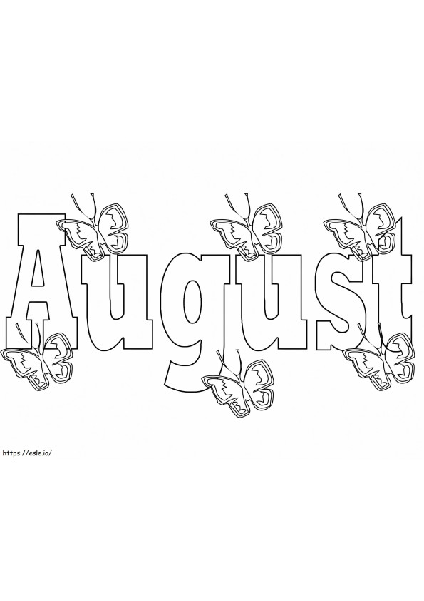 Lovely August coloring page