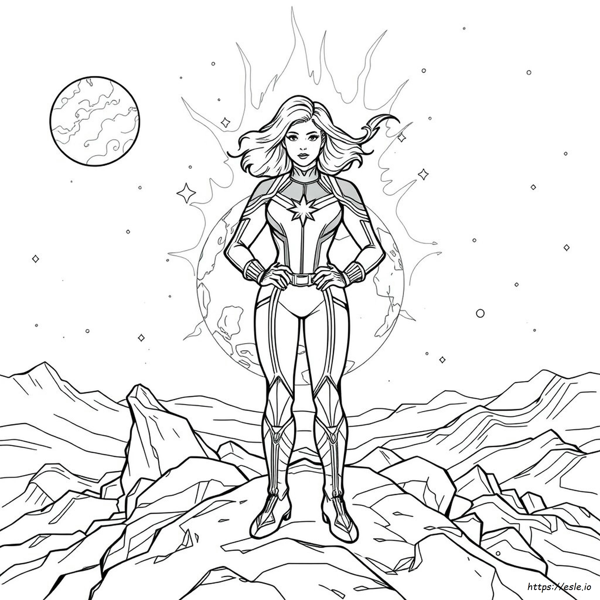 Capitan Marvel Da Colorare Gratis
