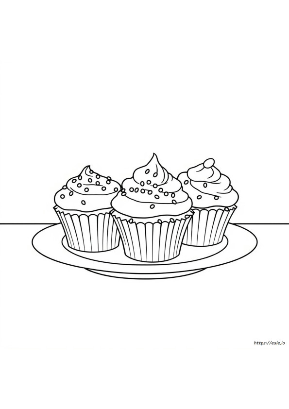Cupcake Mewarnai