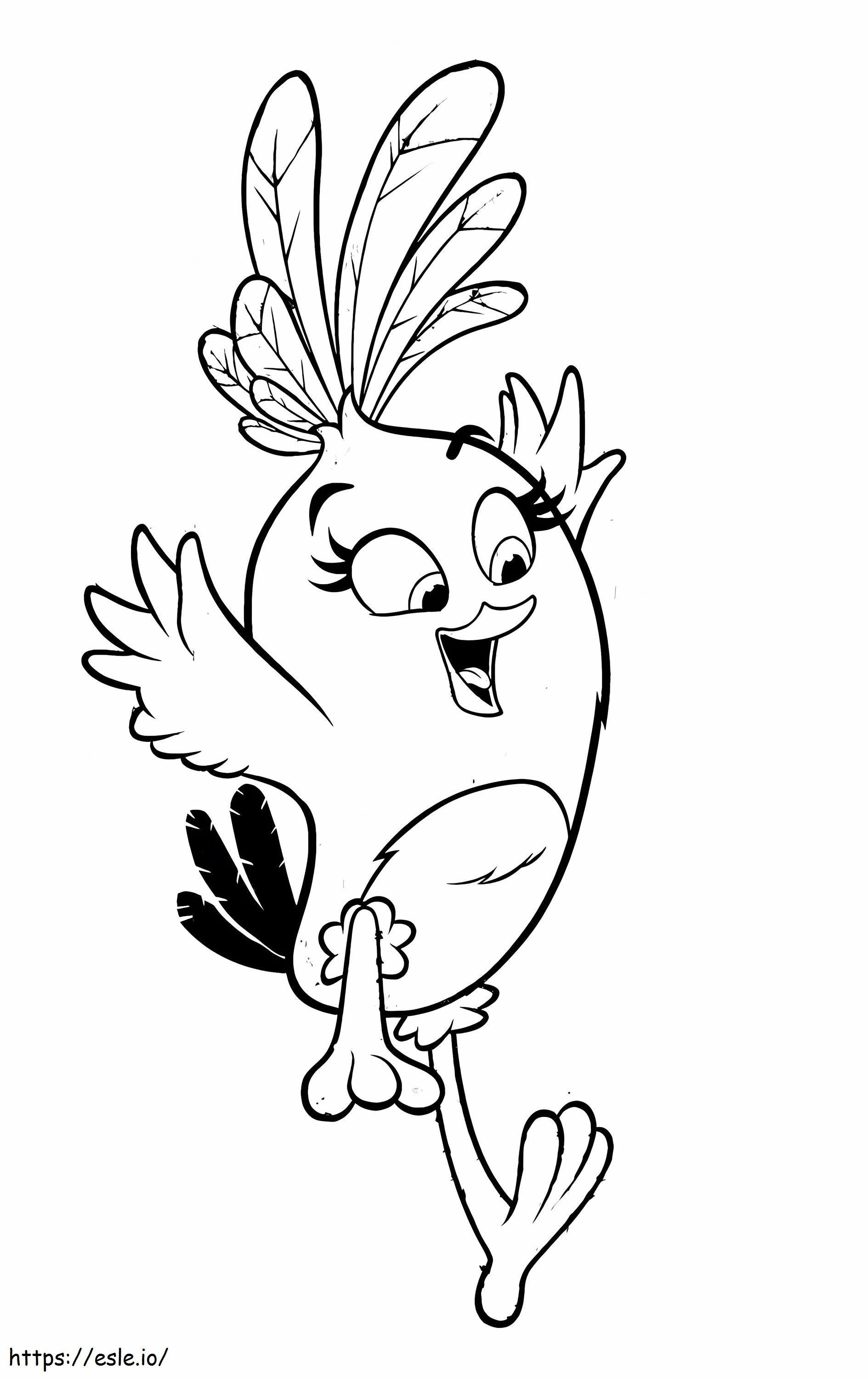 Feliz Angry Birds Stella para colorir