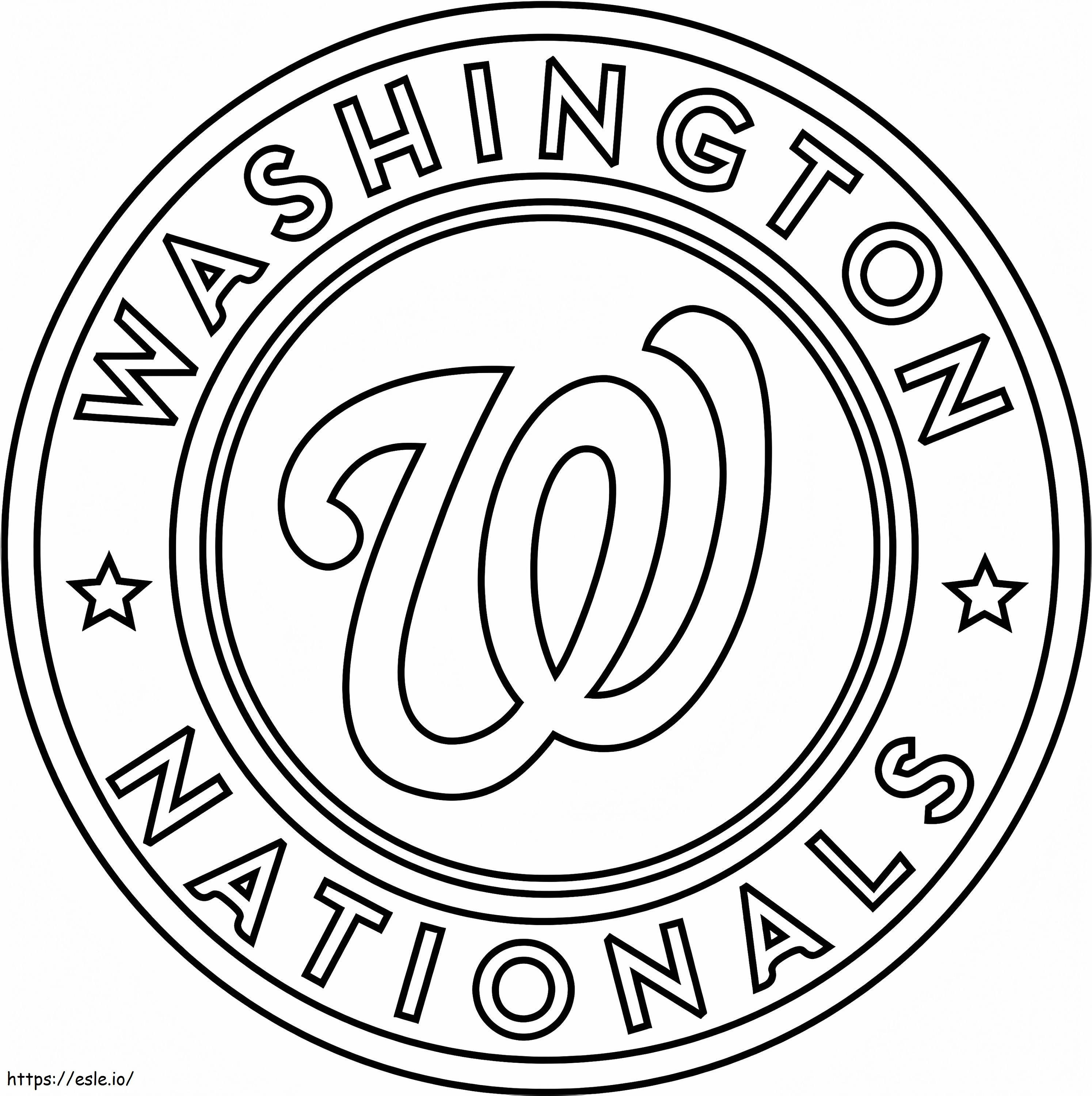ワシントン・ナショナルズのロゴ ぬりえ - 塗り絵