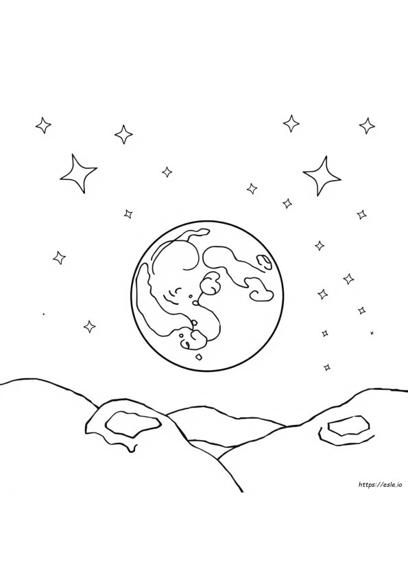 月のぬりえ