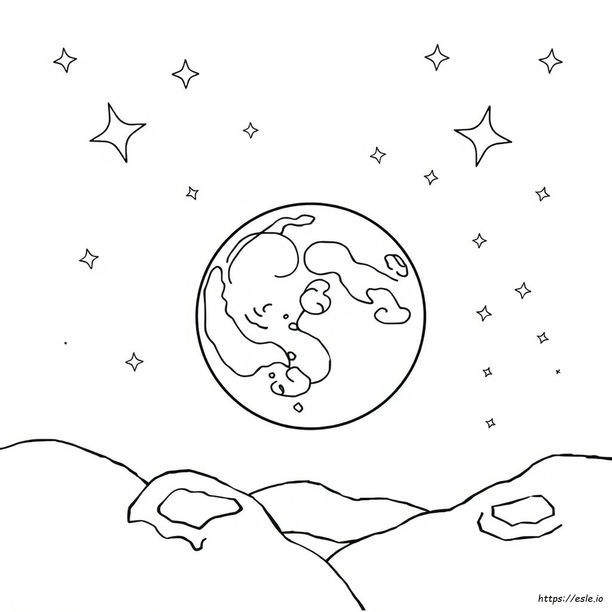 The Moon Colouring Pages