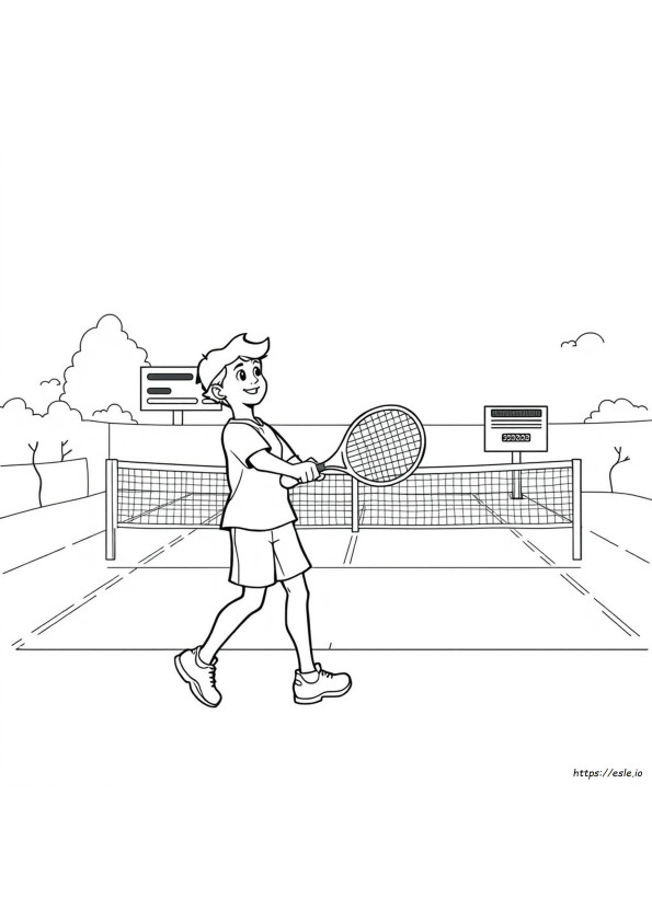 Gambar Mewarnai Tenis