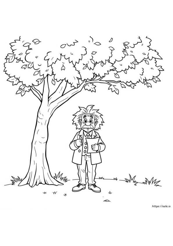 Gambar Mewarnai Albert Einstein Yang Dapat Dicetak