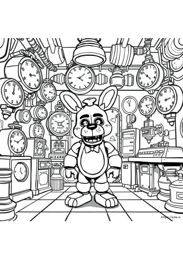 Springtrap Fnaf Boyama Sayfaları