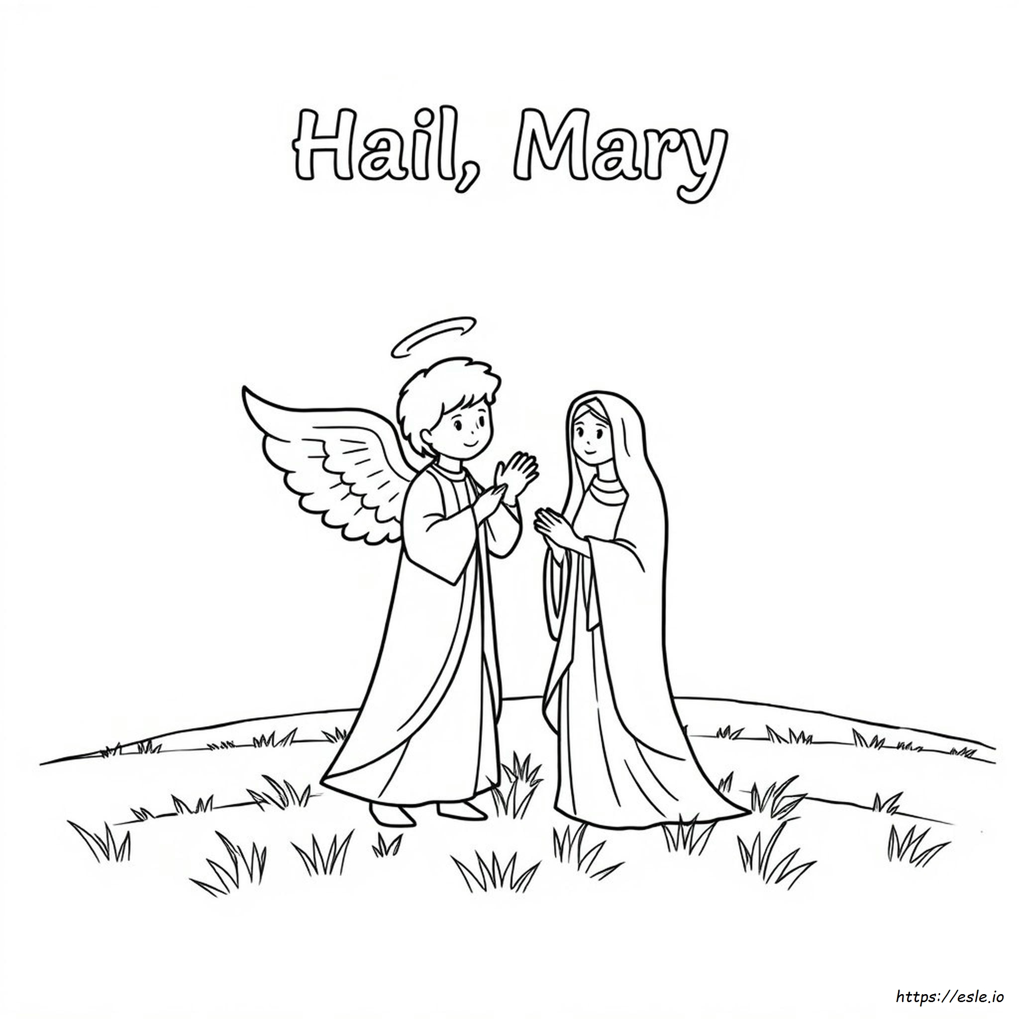 Angel Appears To Mary Coloring Page