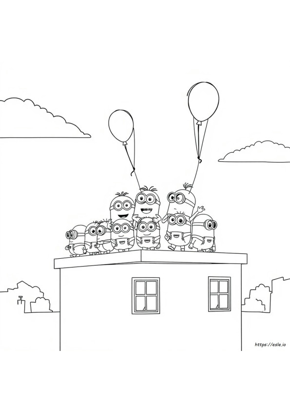 Gambar Mewarnai Minion