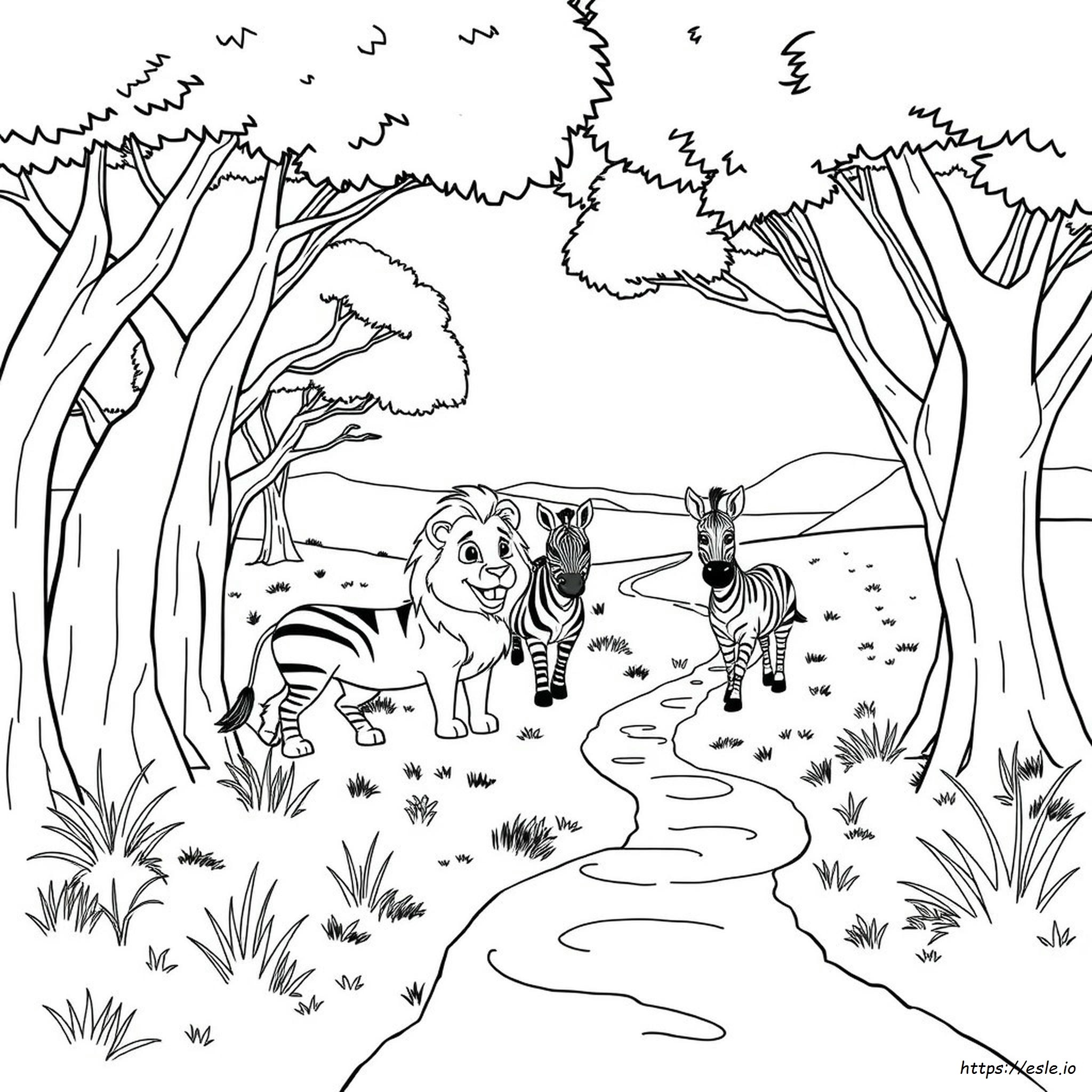Madagascar Escape 2 Africa Coloring Pages