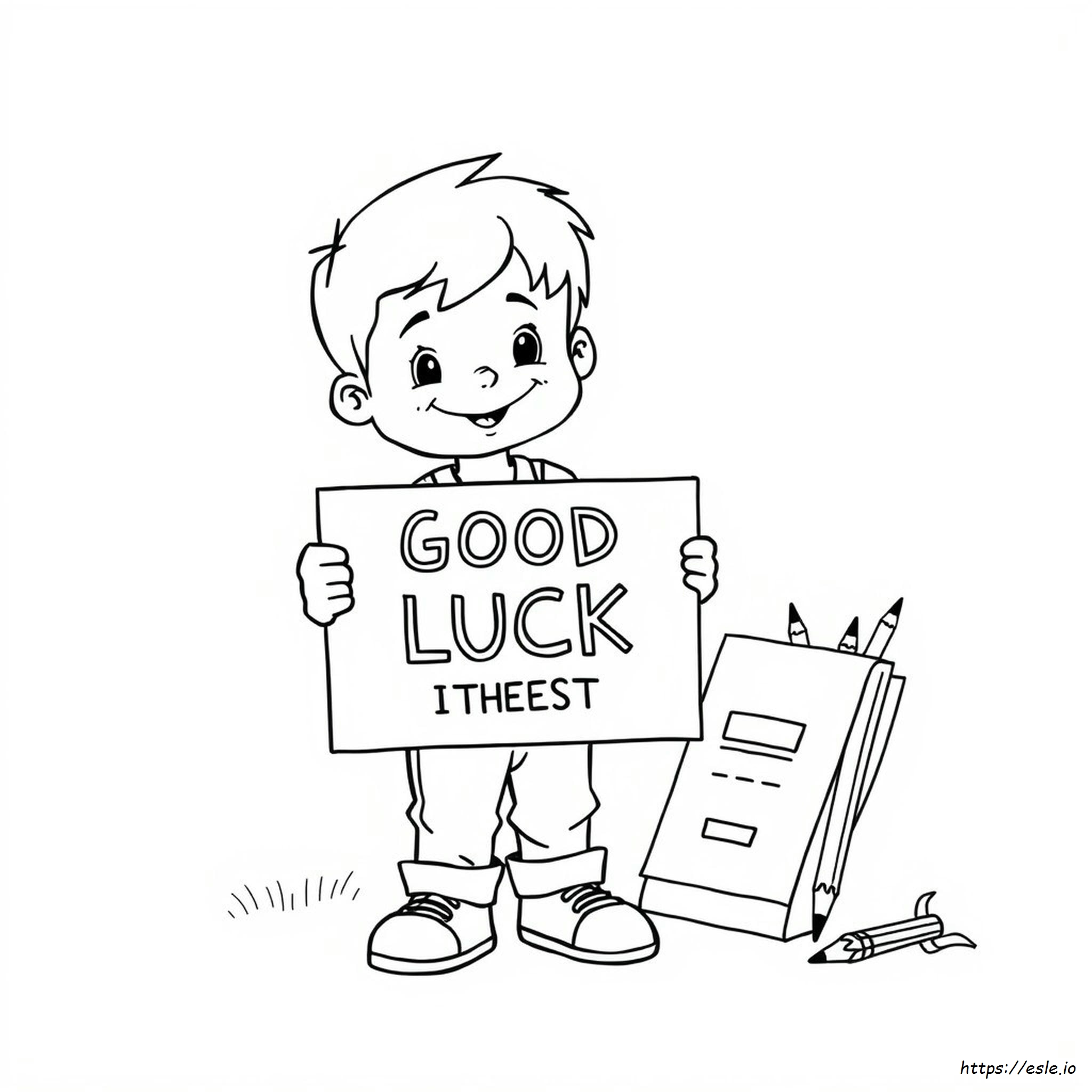 Boa Sorte Na Prova Desenho Para Colorir