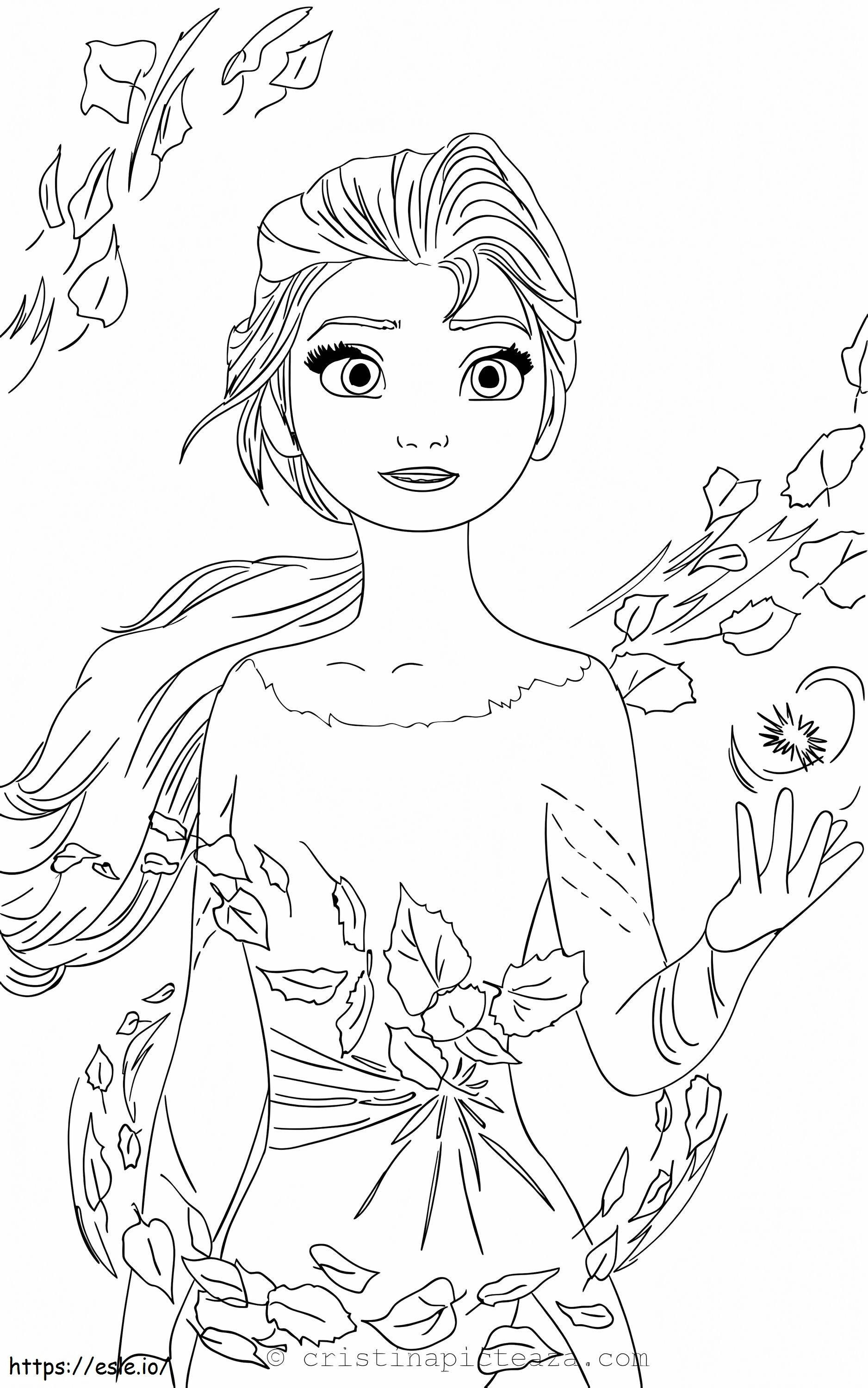 Coloriage Elsa 3 à imprimer dessin