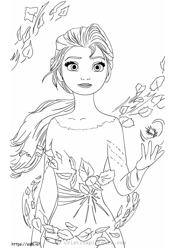 Elsa 3 coloring page