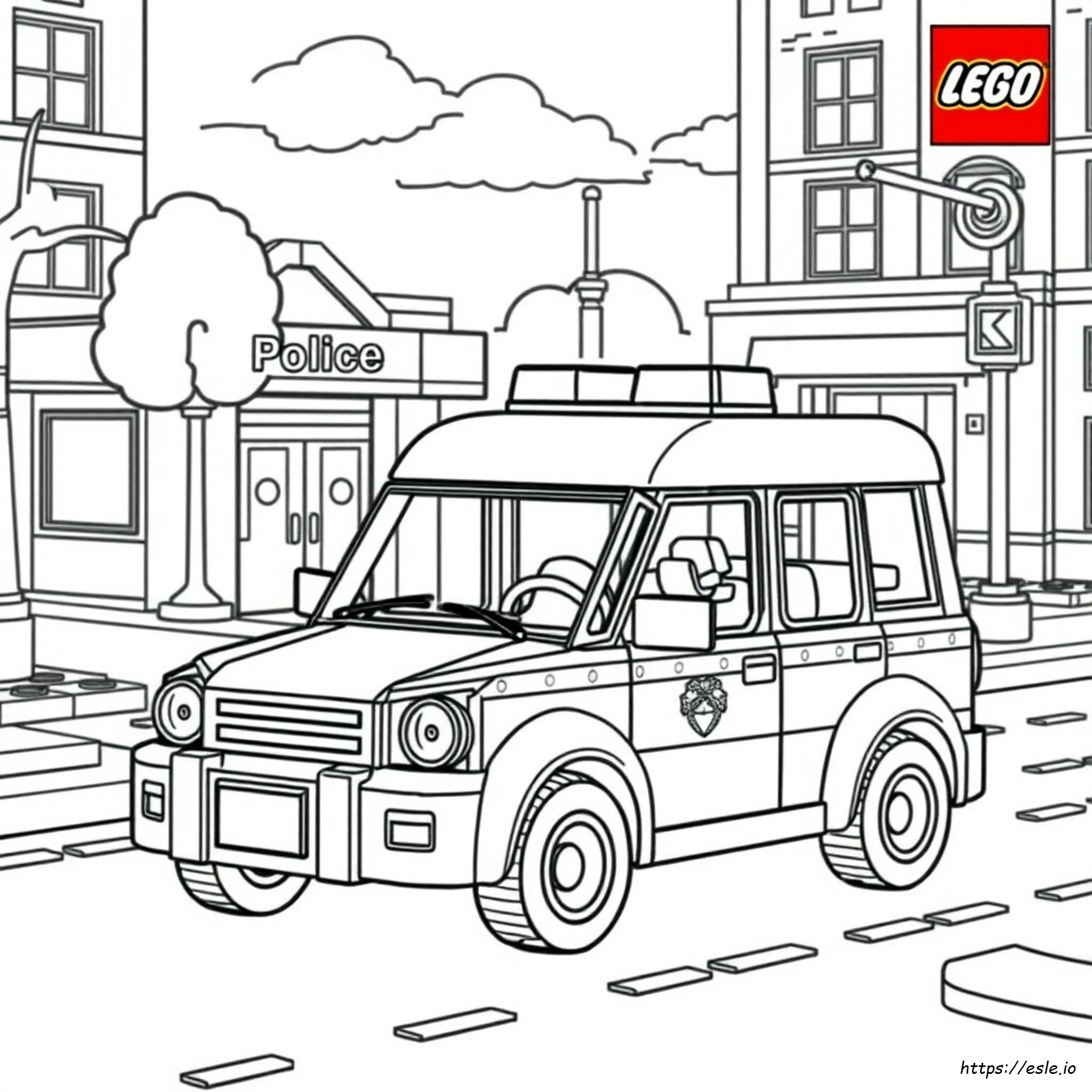 Macchina Della Polizia Lego Da Colorare