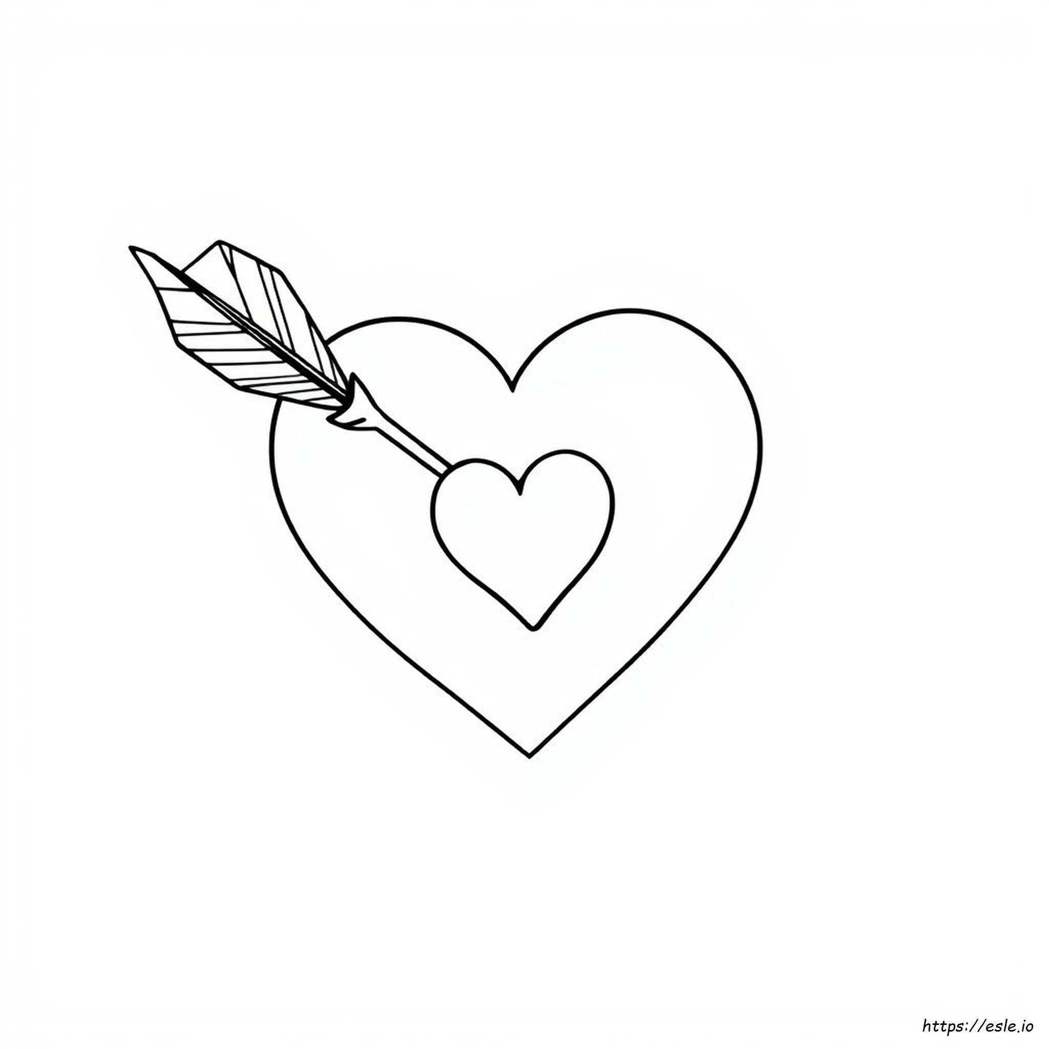 Cuore Con Freccia Da Colorare