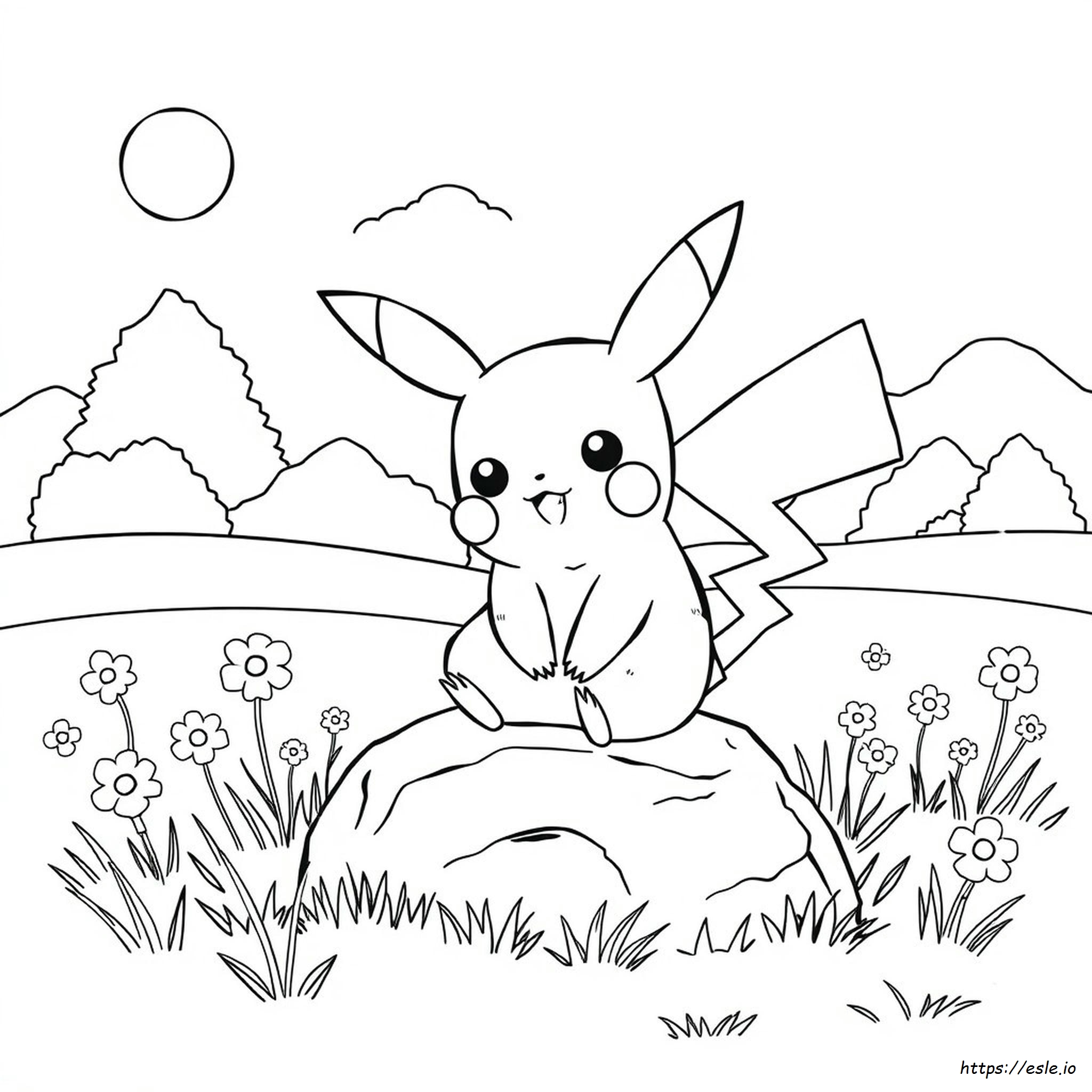 Kawaii Pokemon Coloring Pages Pikachu Para Colorear