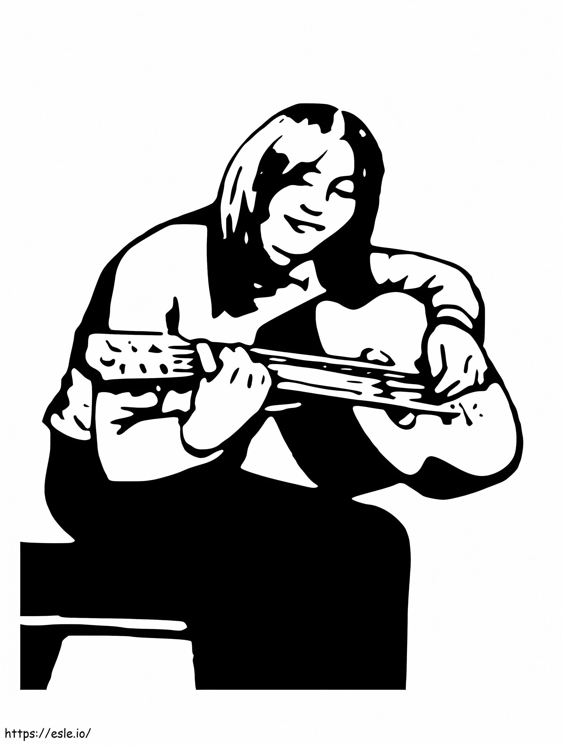 Girl With Guitar Tumblr coloring page