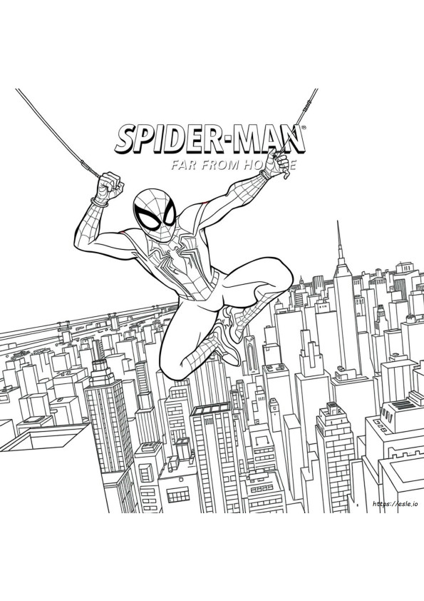 Spider-Man Jauh Dari Rumah Halaman Mewarnai Gratis Dapat Dicetak