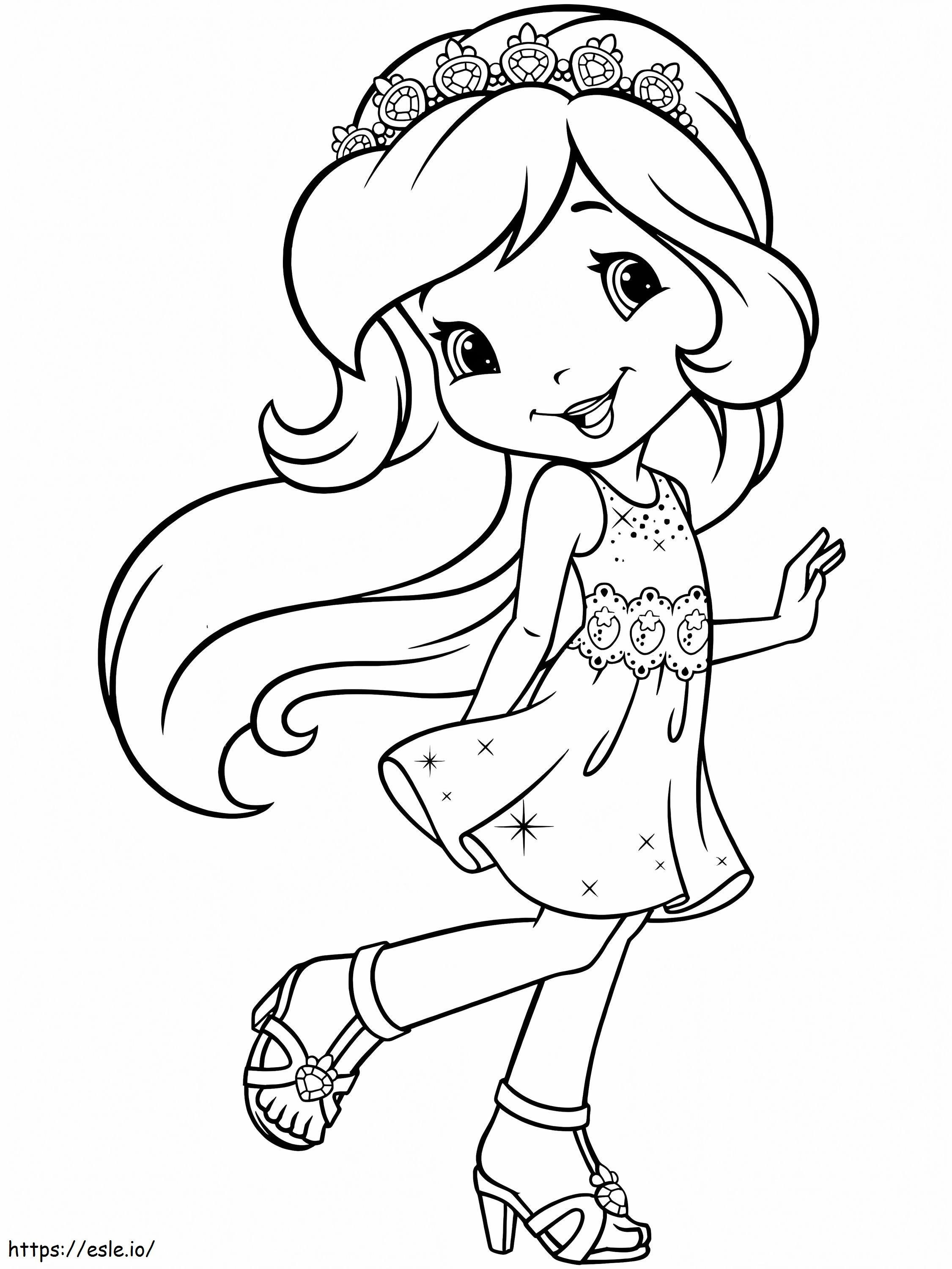 Princess Strawberry Shortcake coloring page
