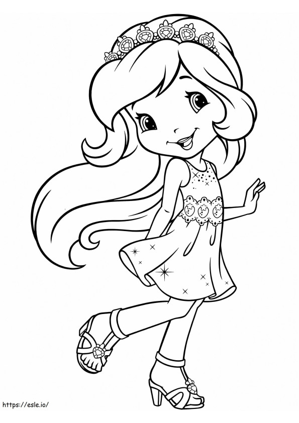 Princess Strawberry Shortcake coloring page
