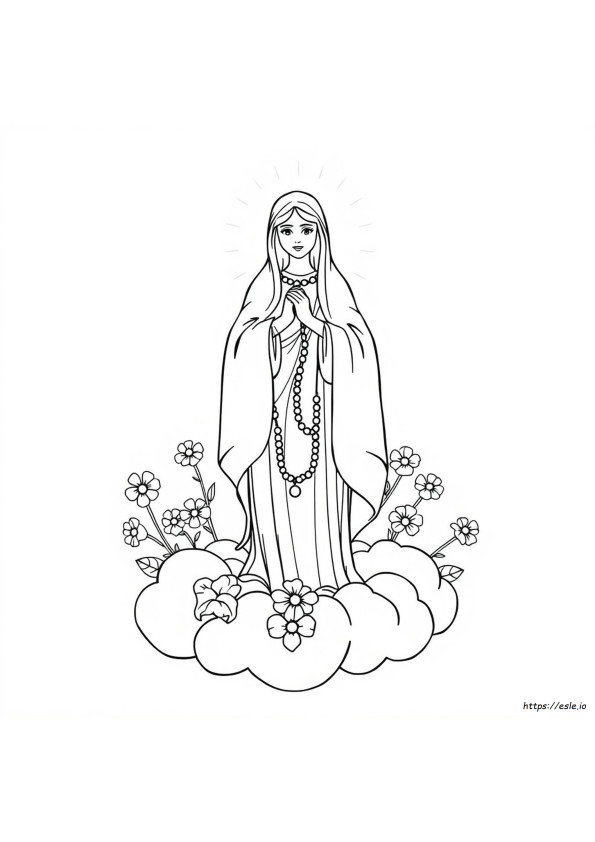 Bunda Rosario Gambar Mewarnai