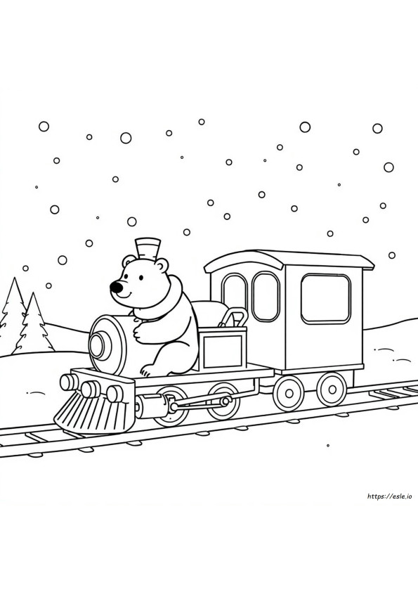 Polar Express Gambar Mewarnai Dapat Dicetak Gratis