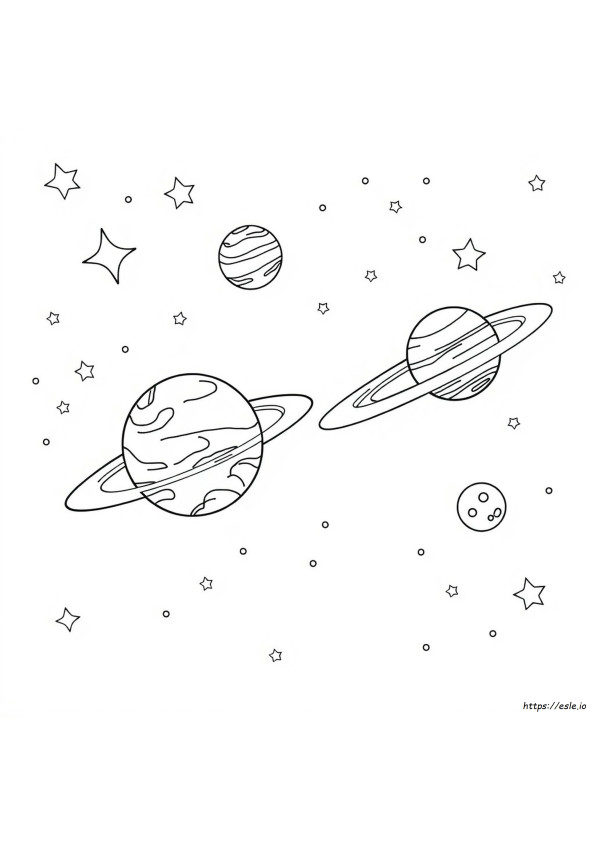 Planeten Kleurplaten