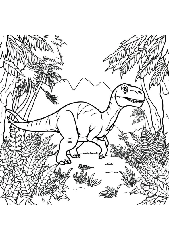 Pagini De Colorat Jurassic
