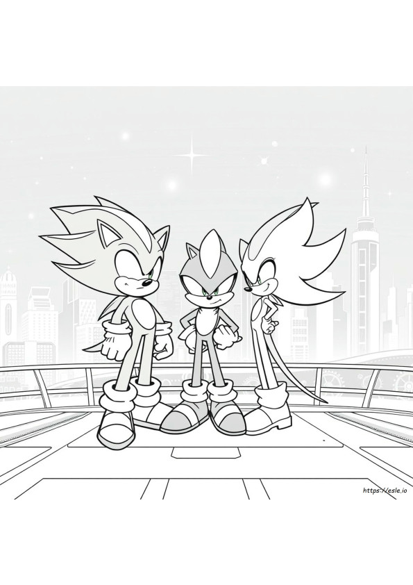 Super Sonic And Super Shadow Coloring