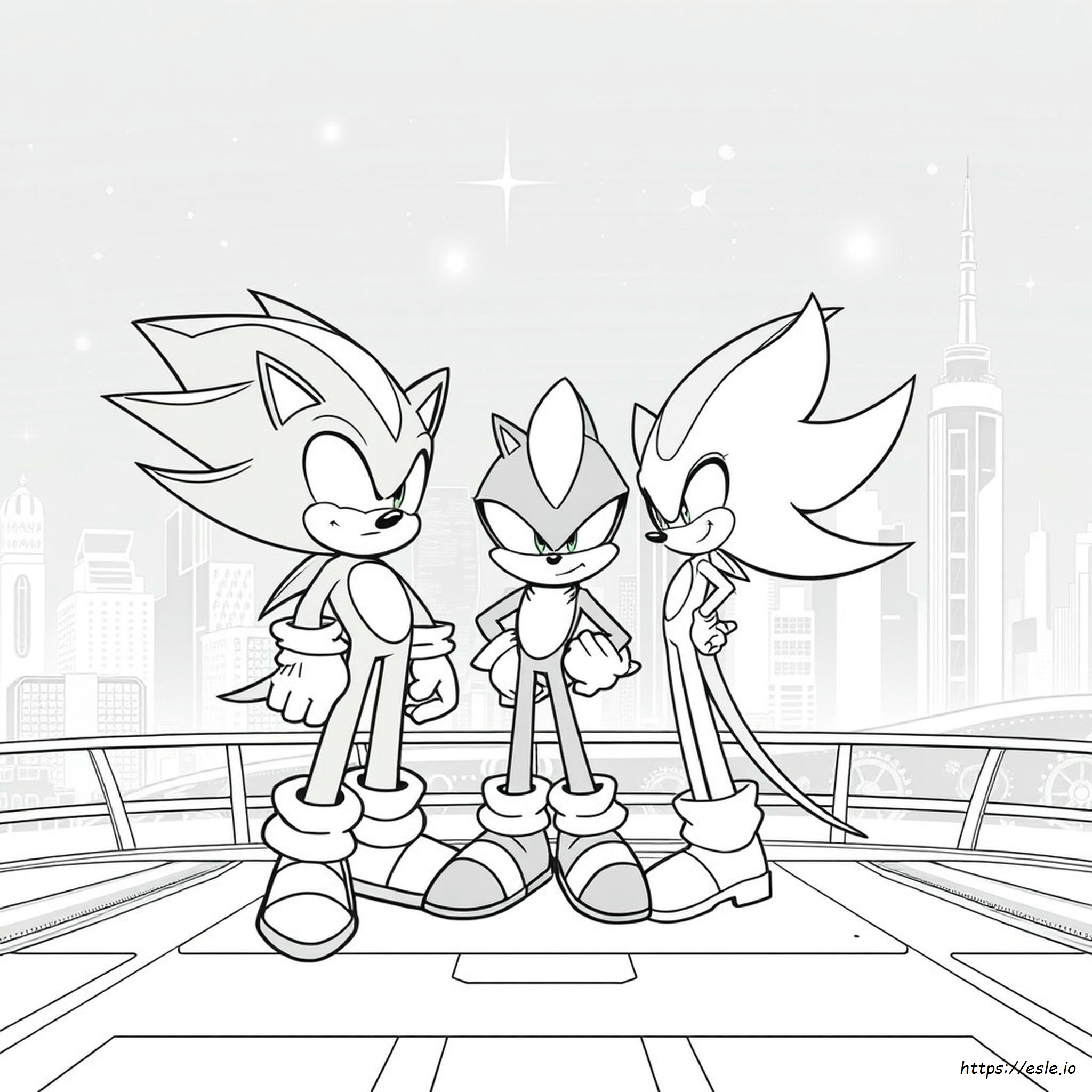 Super Sonic E Super Shadow Da Colorare