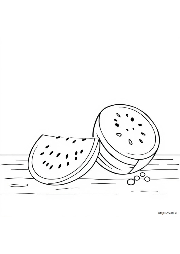 Watermelon Coloring Page