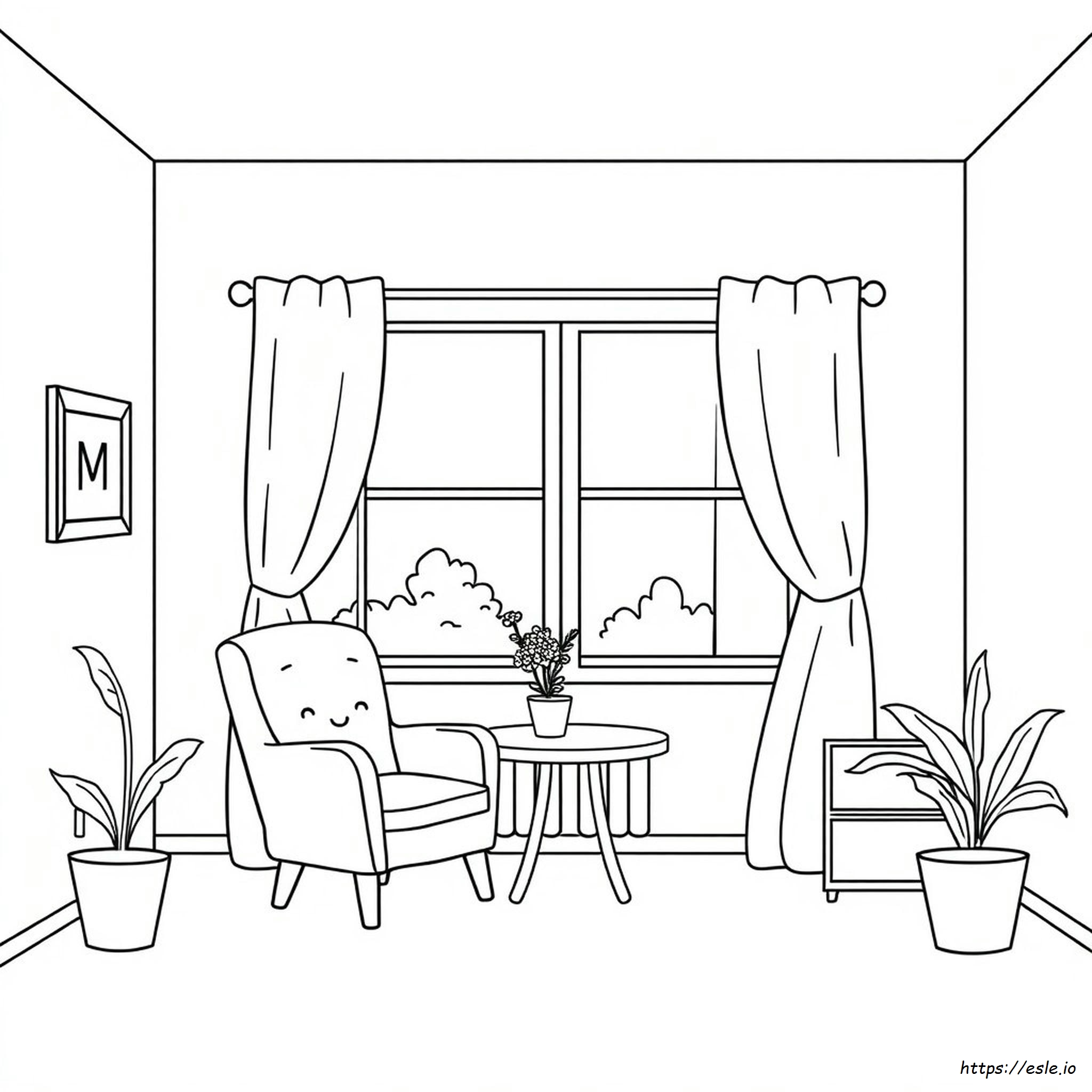 Interno Casa Da Colorare