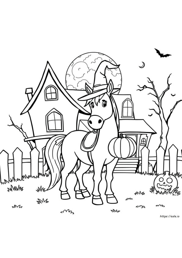 Halaman Mewarnai Halloween Susah Dapat Dicetak