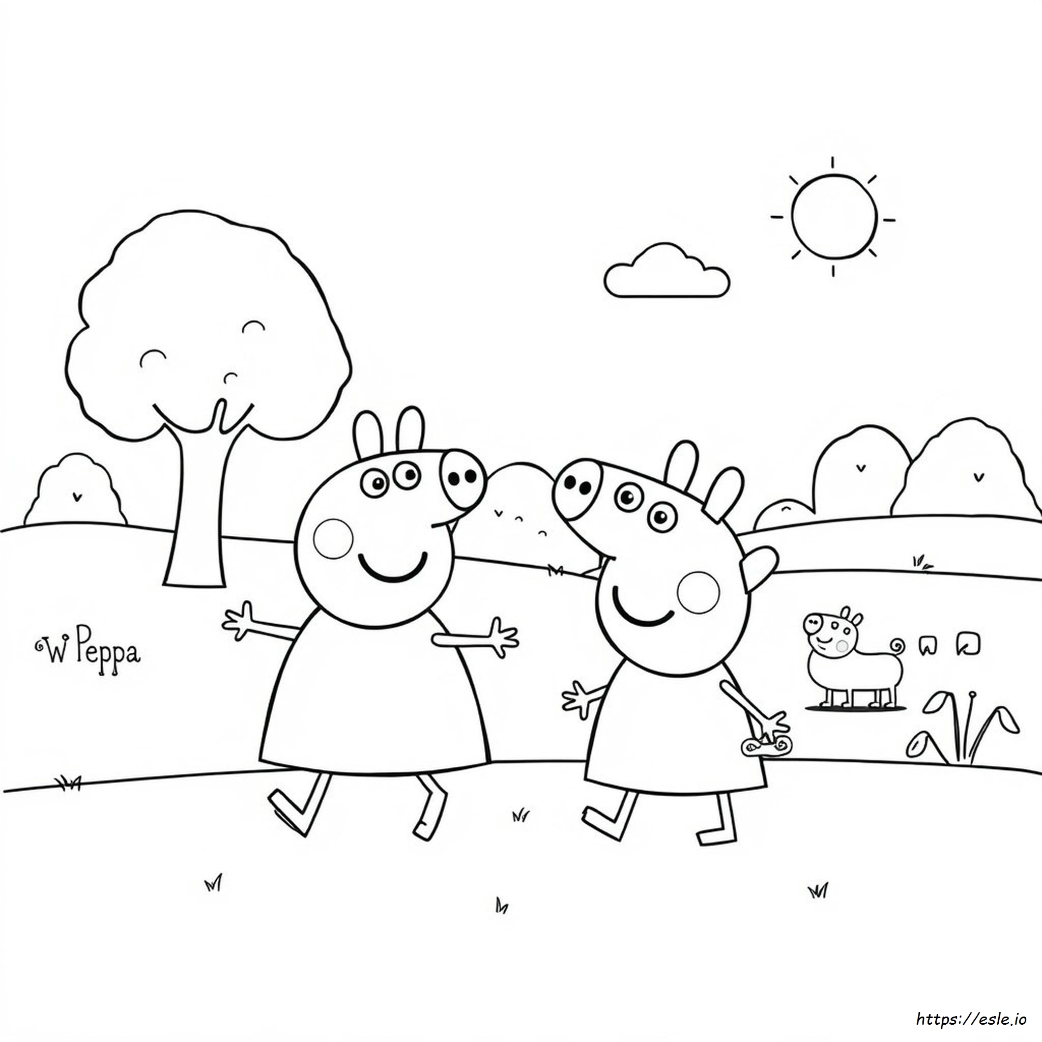 Peppa Coloring Pages Free