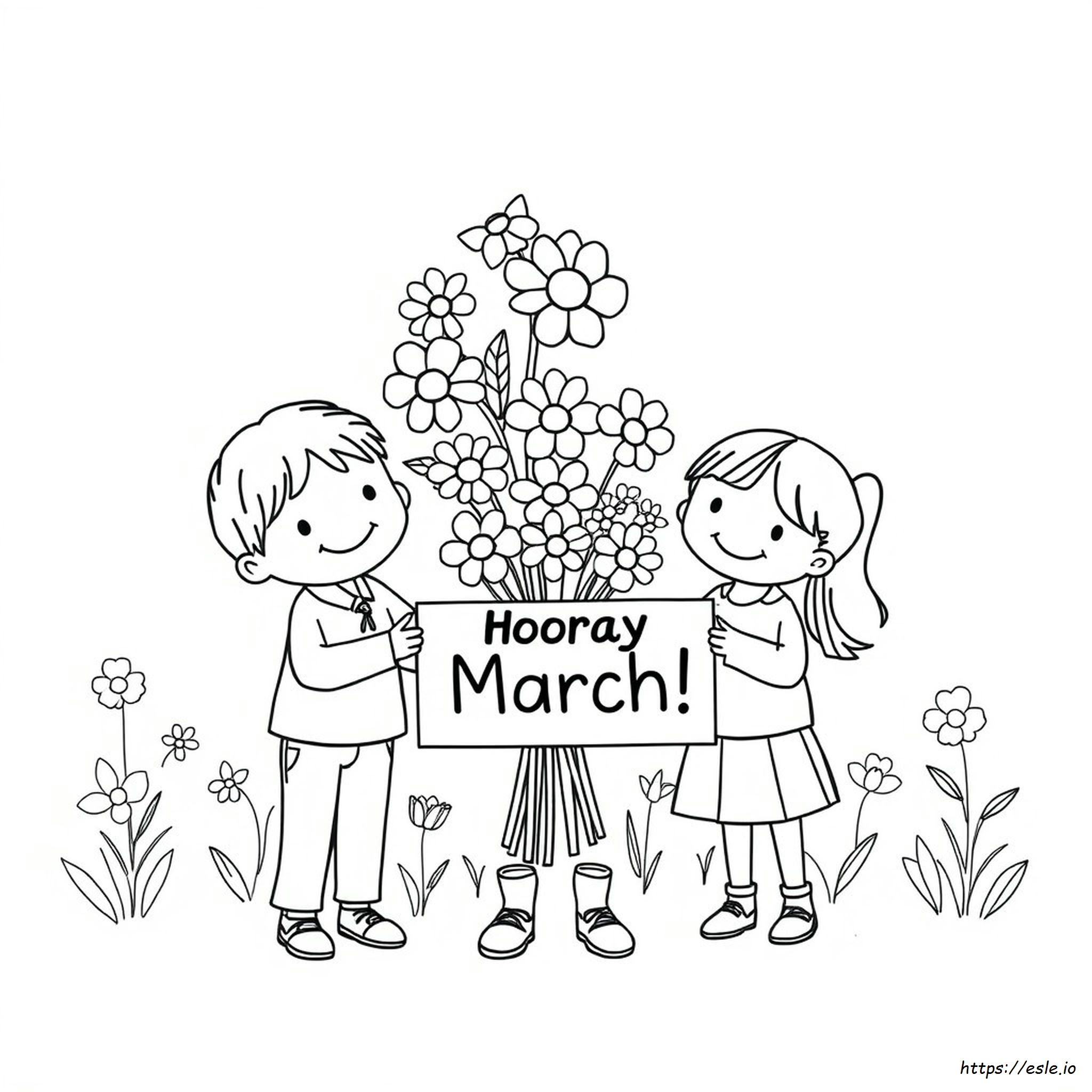 Coloring Page For March