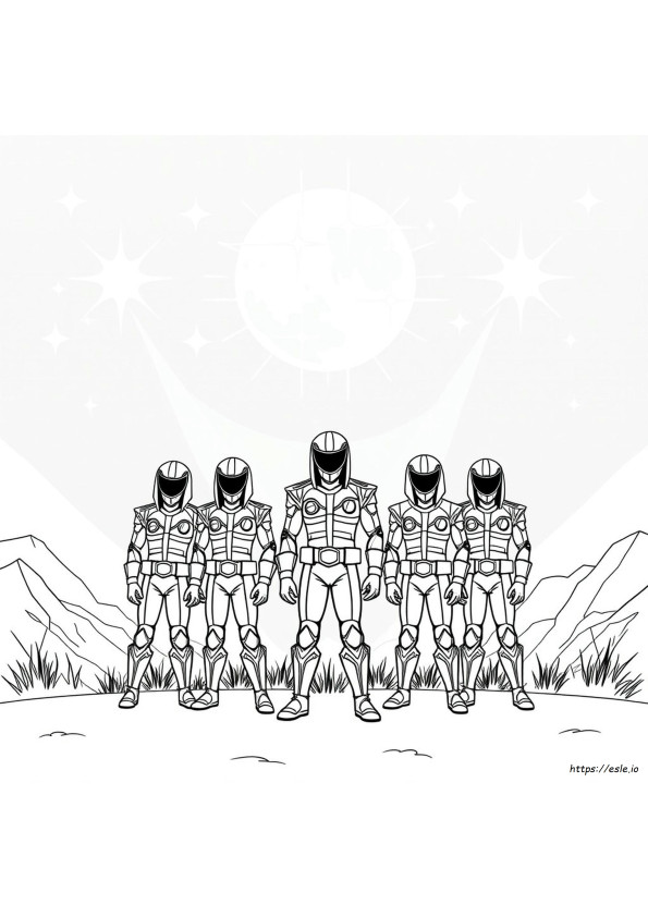 Gambar Mewarnai Penjaga Ranger