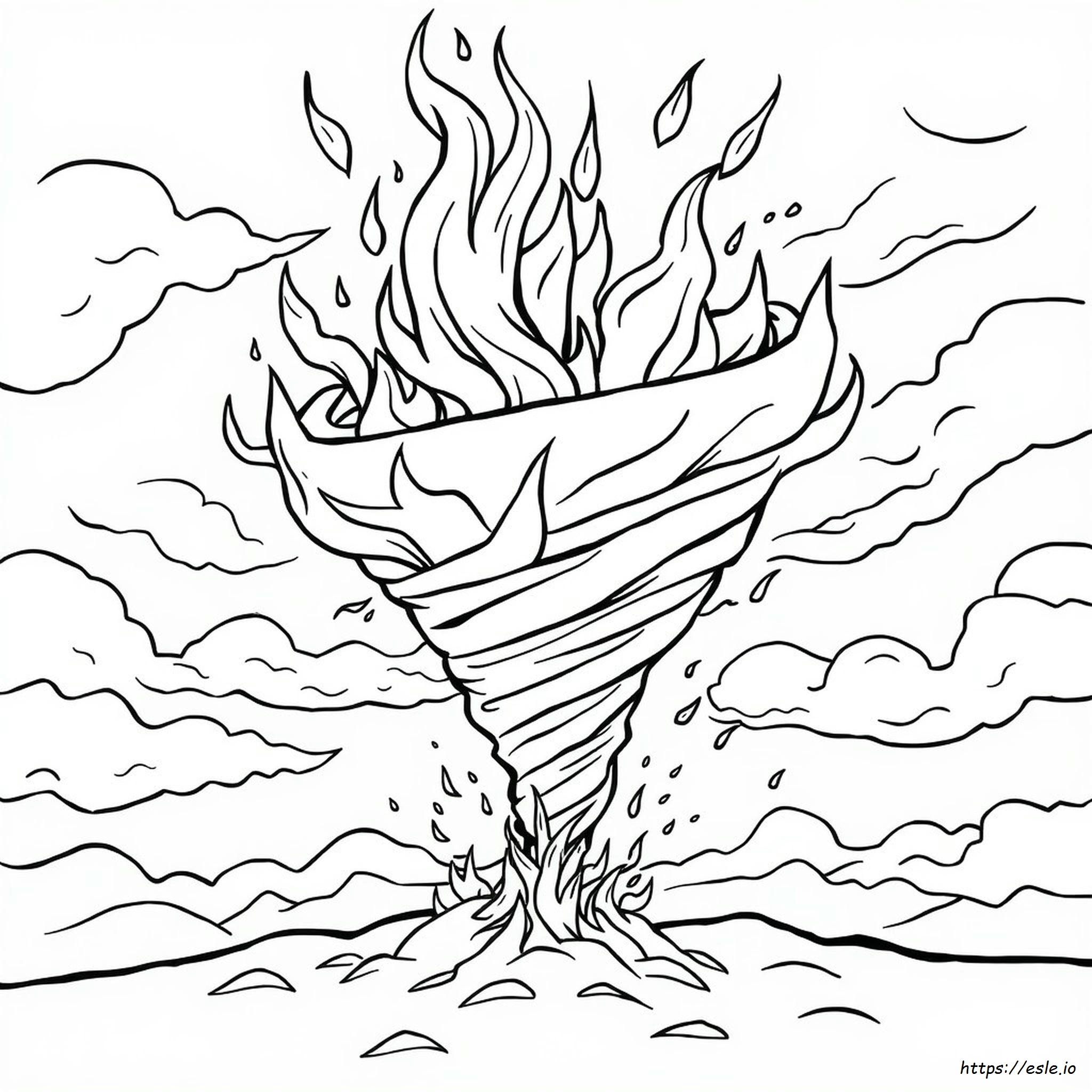 Kolorowanka Fire Tornado