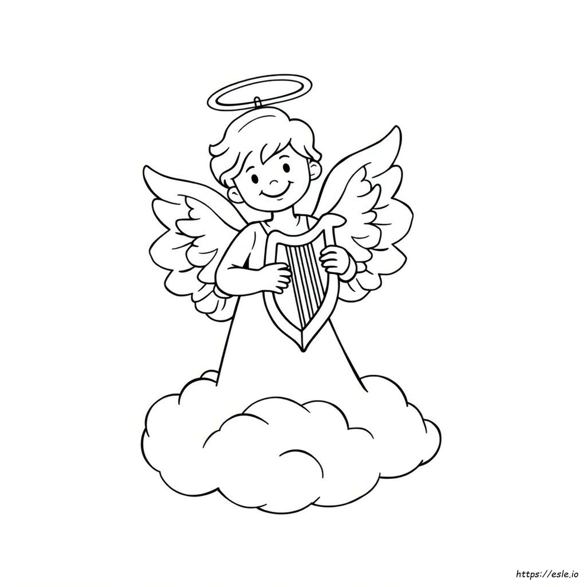 Simple Angel Wings Coloring Pages