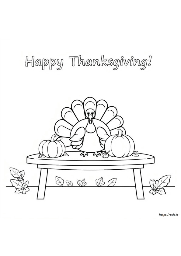 Halaman Mewarnai Selamat Hari Thanksgiving