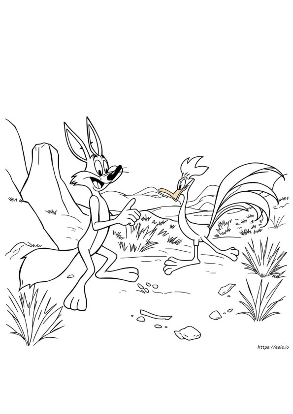 Wile E Coyote Dan Roadrunner, Gambar Mewarnai