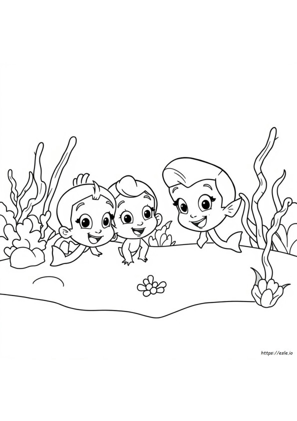 Halaman Mewarnai Bubble Guppies Gratis