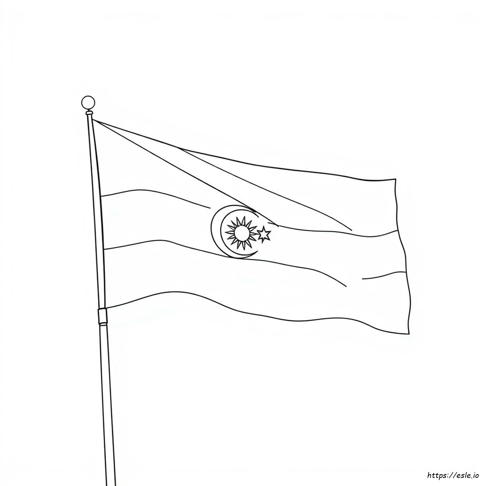 Bandiera Dell'azerbaigian Da Colorare