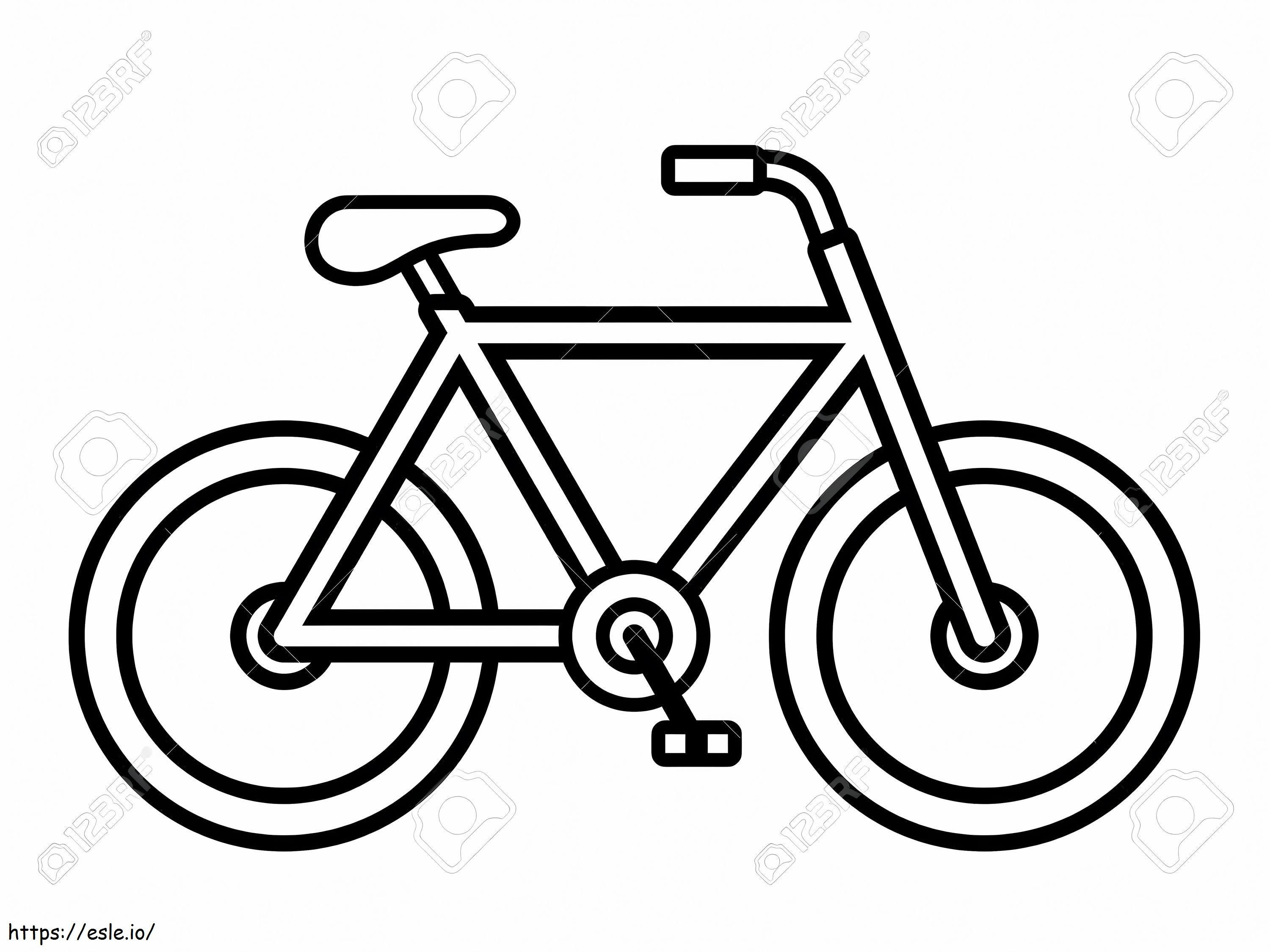  61954739 Desenho de contorno de bicicleta visto de lado isolado sobre ilustração vetorial branca para colorir