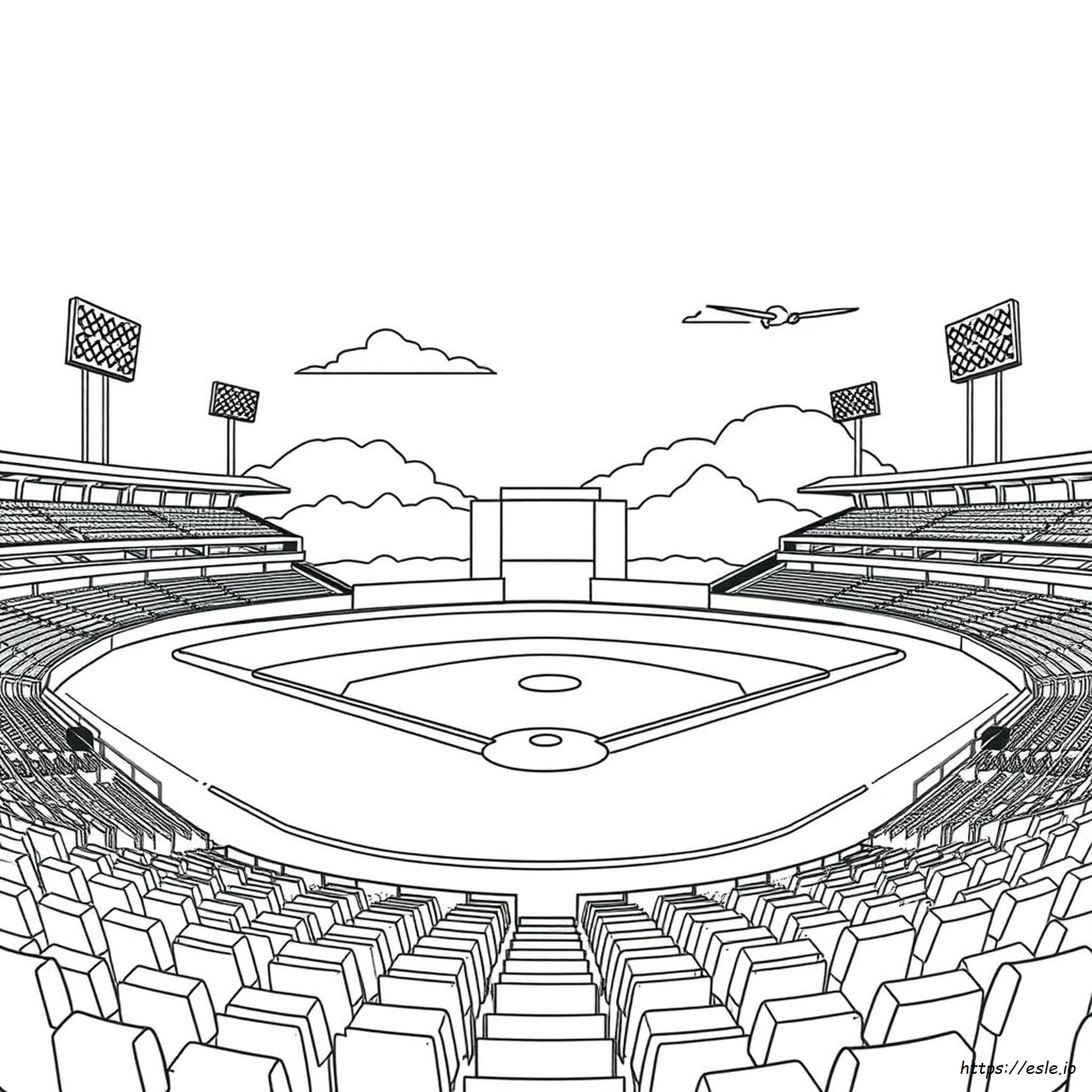 Baseballstadion Baseballfeld Ausmalbilder
