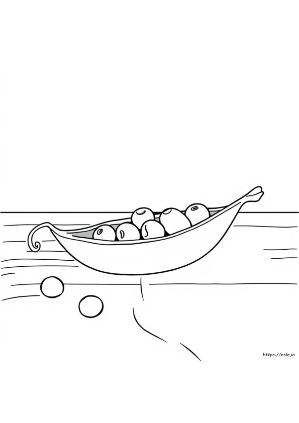 Green Peas Coloring Page