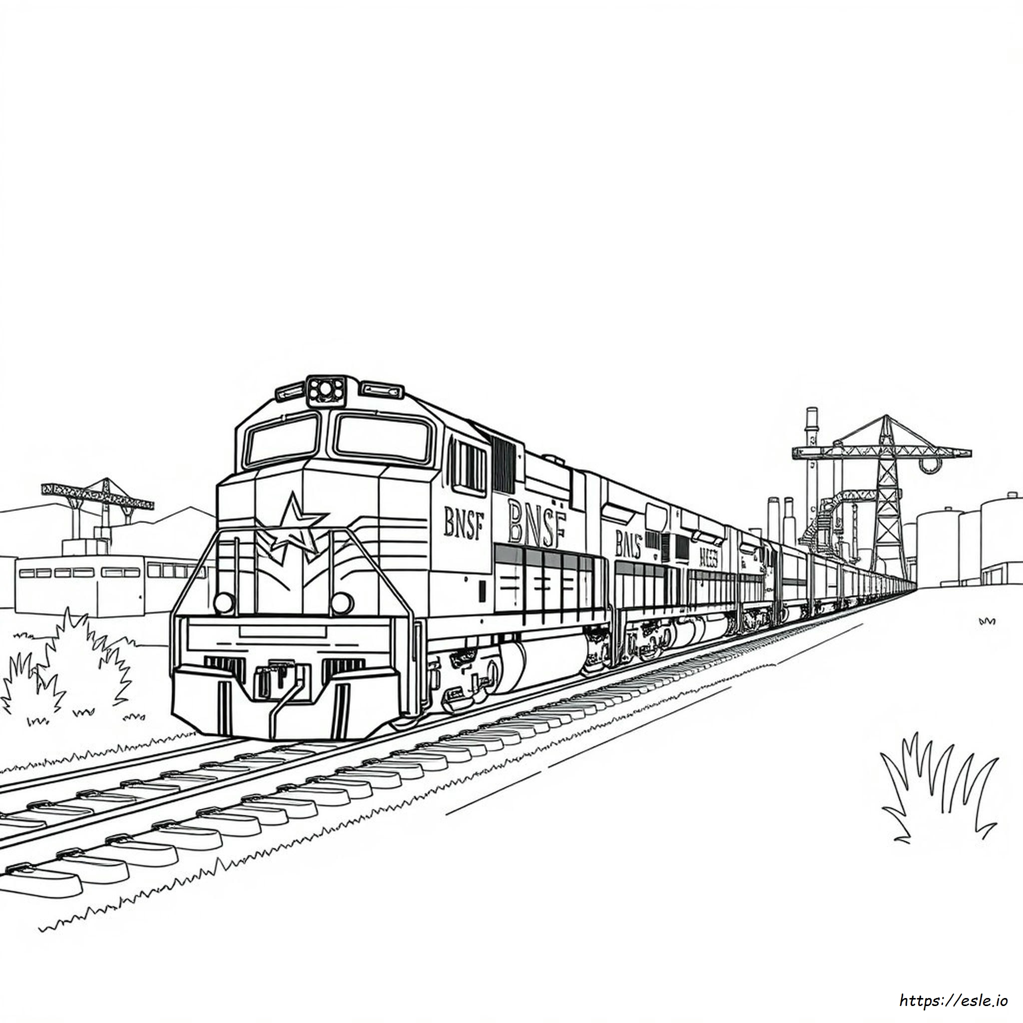 Freight Train Bnsf Train Coloring Pages