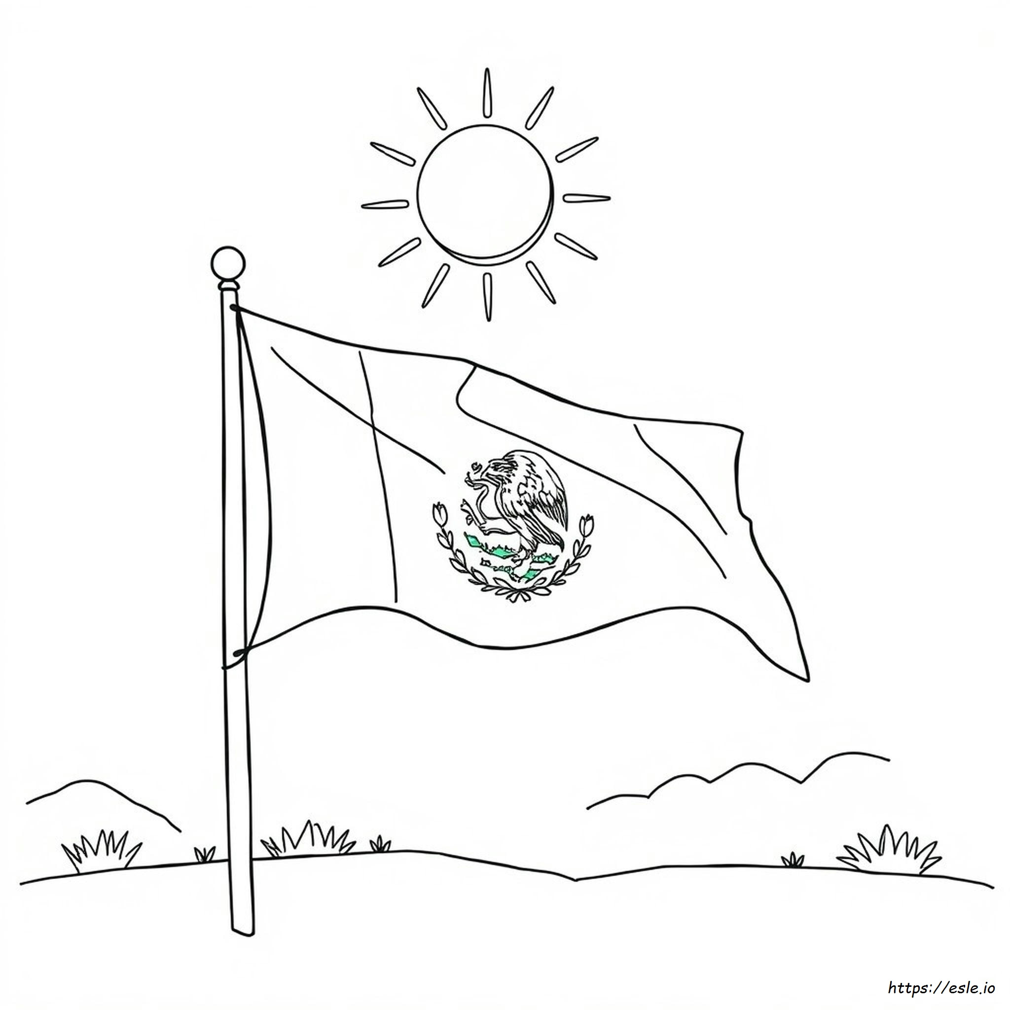 Mexican Flag Coloring Page Pdf